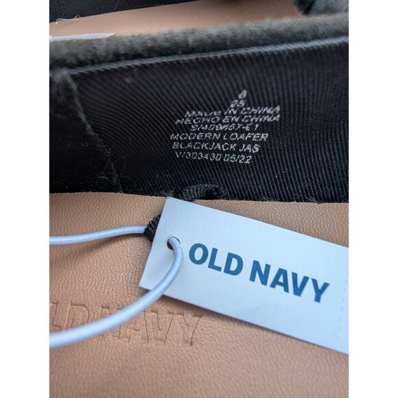 Old Navy Women's Black Faux Suede Penny Loafers Sz 8 Flats Slip On Shoes NWT - Picture 7 of 7